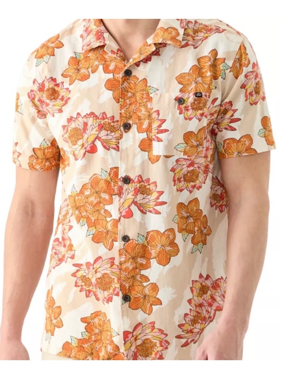 Reef Other - Reef Men’s Tafford Short Sleeve 1 Pocket Camp Shirt Button Up Cotton Size M